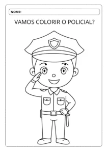 Desenhos para Colorir Dia do Trabalho policial Educacao Infantil - educação infantil (página 1)